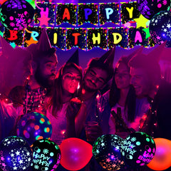 Jetec glowing birthday banner adds eye-catching flair to evening parties.