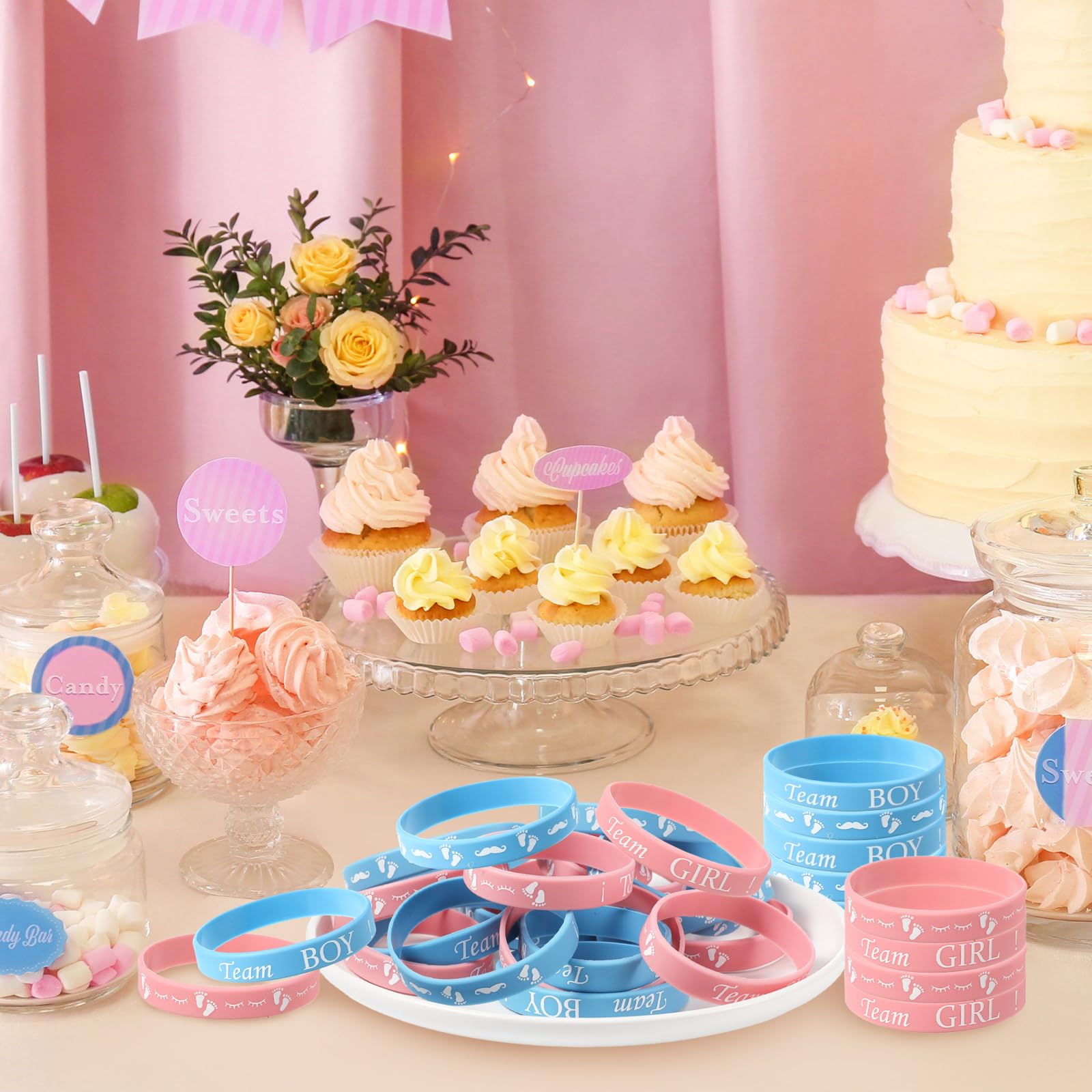 Jetec wristbands enhancing invitations and displays at a party