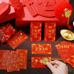 Jetec fortune cards 9x5 cm size on red backdrop