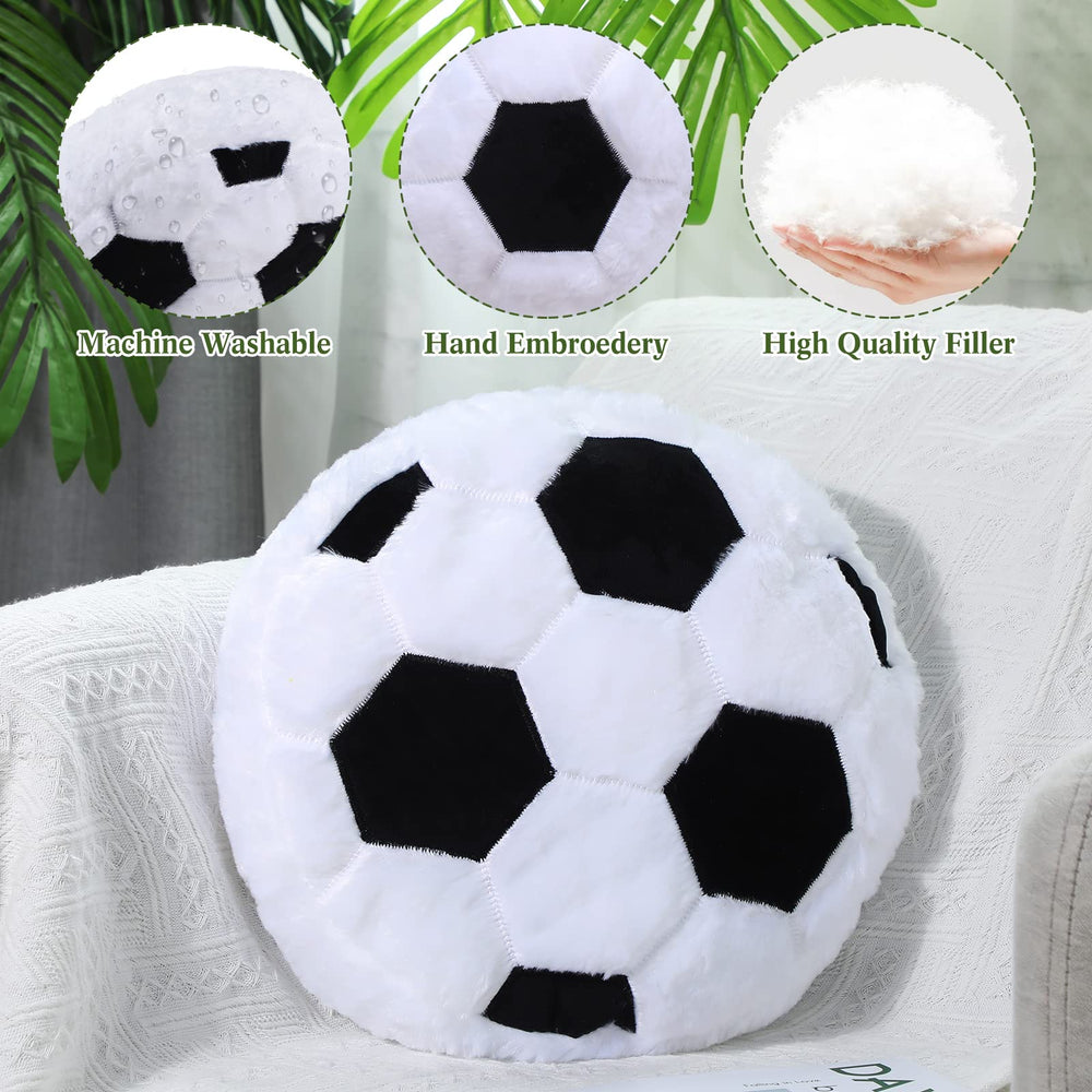 Jetec soccer pillow realistic soccer ball look complements modern decor.