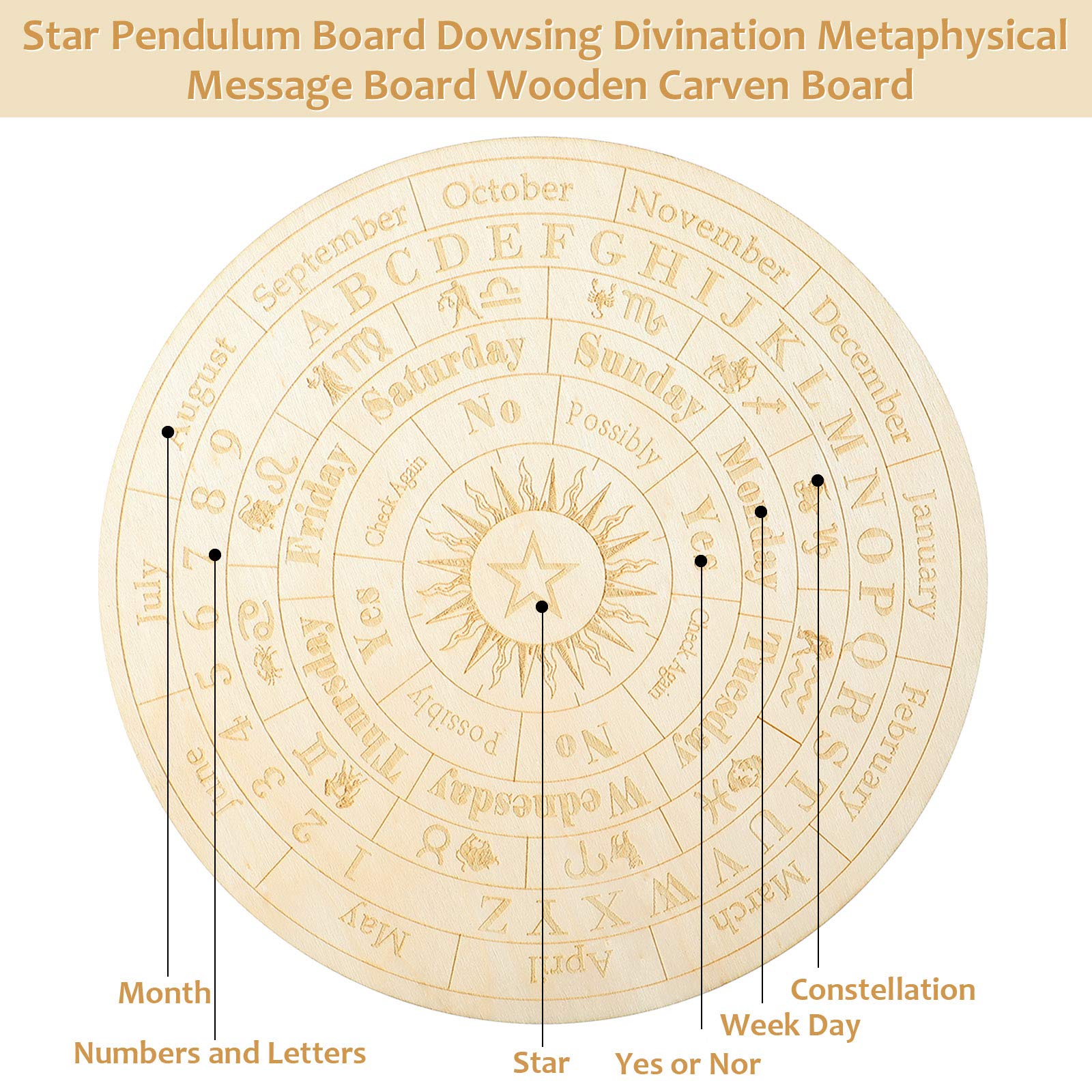 Jetec Star Pendulum Board makes a thoughtful gift for witches and friends