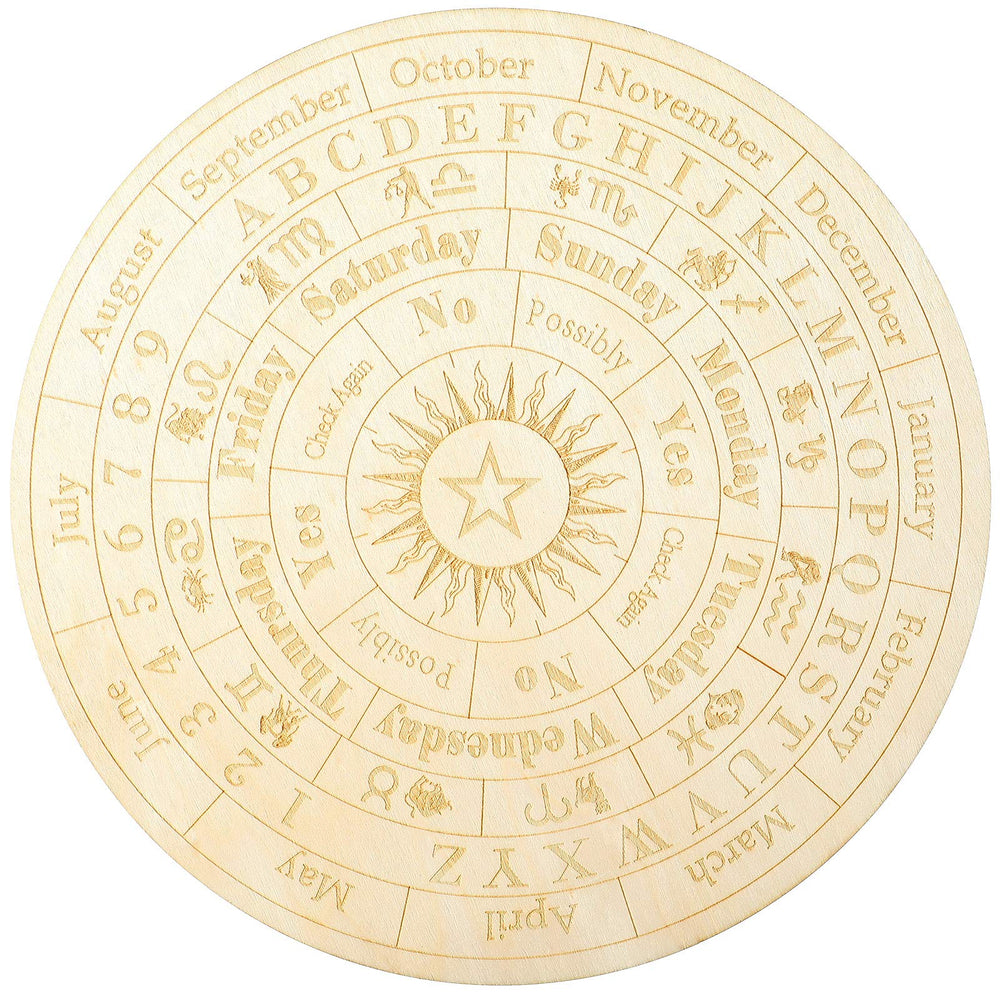 Jetec Star Pendulum Board with wooden round design for focused divination at home