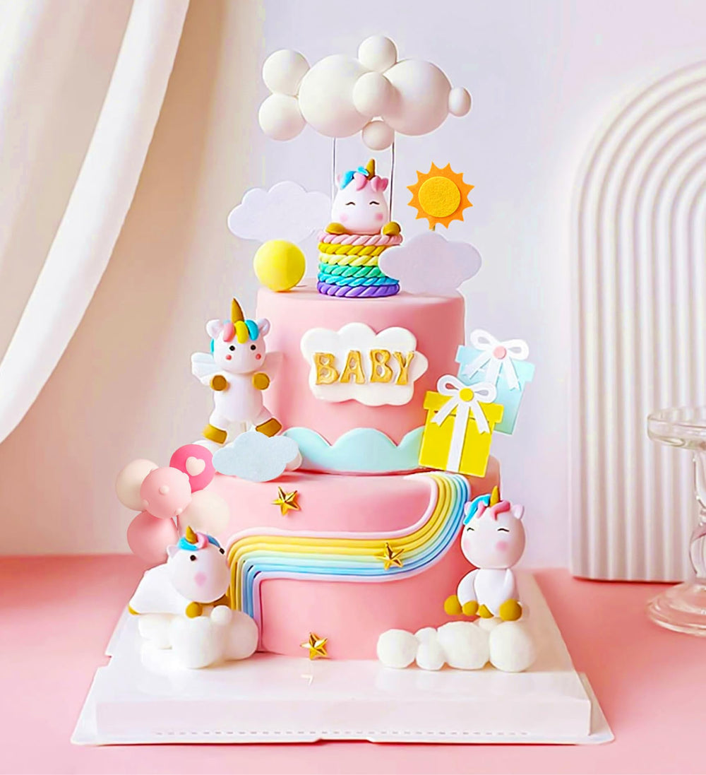 JeVenis small clouds topper set adds floating charm to cupcakes and cakes
