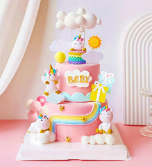 JeVenis small clouds topper set adds floating charm to cupcakes and cakes