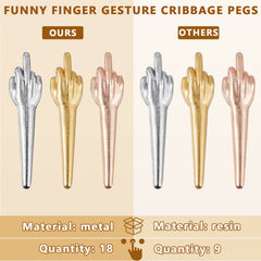 Jexine 18-piece metal cribbage peg set for ready games.