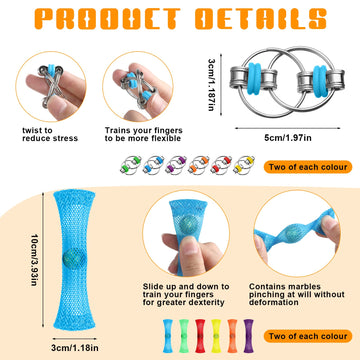 Jexine spiked sensory finger ring offers gentle pressure and texture variety