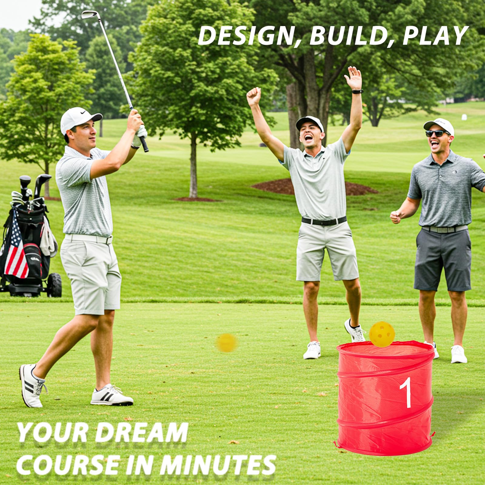 JFHID portable carry bag keeps the golf set ready for beach or park adventures