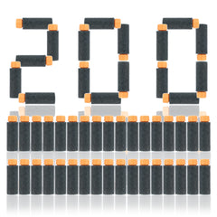 JGCWorker 200pcs half-length soft darts pack in black and orange for practice