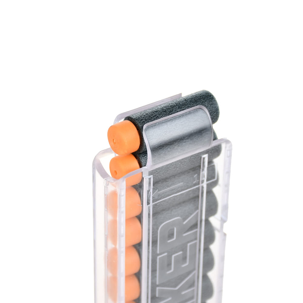 Half-length magazines load quickly with JGCWorker darts for rapid practice