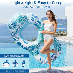 JGV pool float with drink holder for easy beverage access