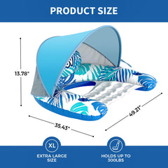 JGV pool float inflates quickly with a pump for fast setup.