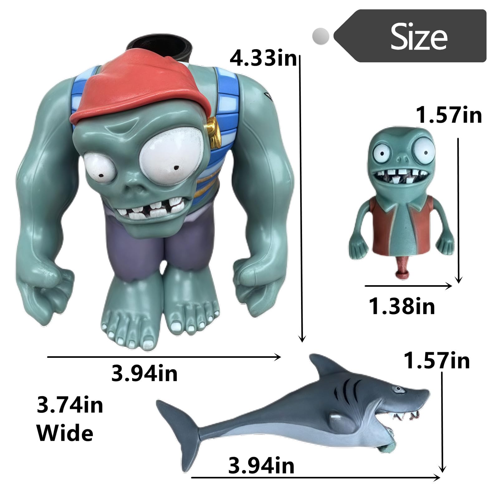 JHESAO PVZ little zombie figurine for scene contrast and storytelling
