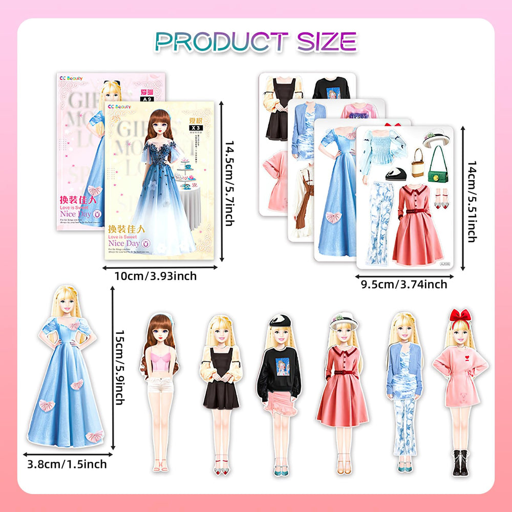 JHGCVX magnetic dress-up dolls clothes encourage mix-and-match creativity.