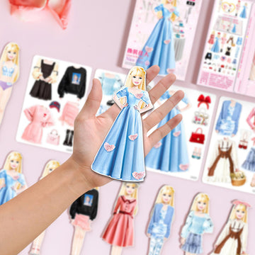 JHGCVX magnetic dress-up dolls play on table promotes cooperative pretend play.