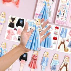 JHGCVX magnetic dress-up dolls play on table promotes cooperative pretend play.