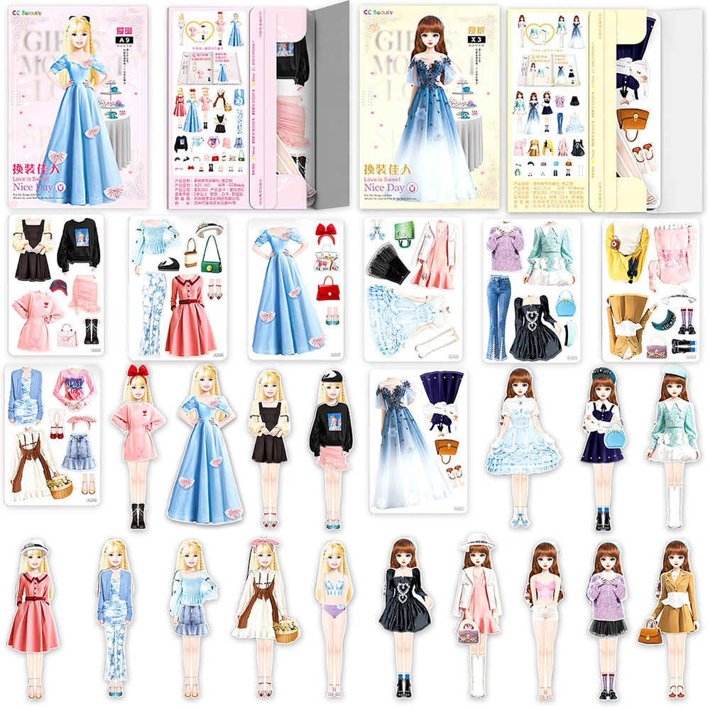 JHGCVX magnetic dress-up dolls set fosters imaginative play and fine motor skills.