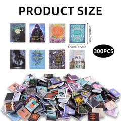 JHGCVX mini books spine row presents tidy, authentic display.