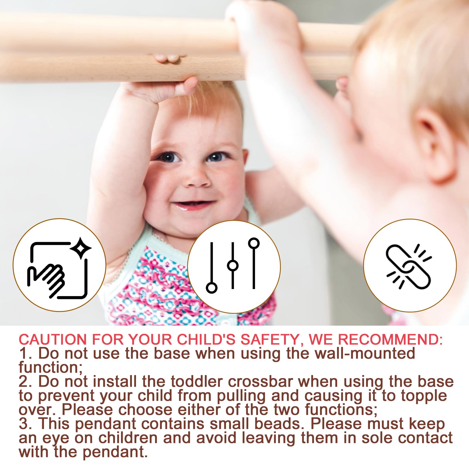 JHNIFTYNEST acrylic non-glass mirror surface emphasizes safety.