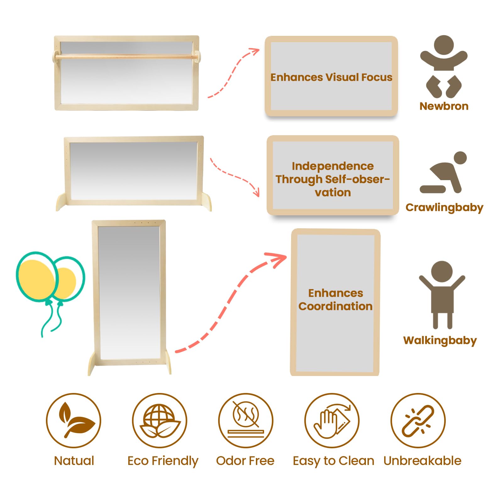 JHNIFTYNEST two-use design supports sitting and standing exploration.