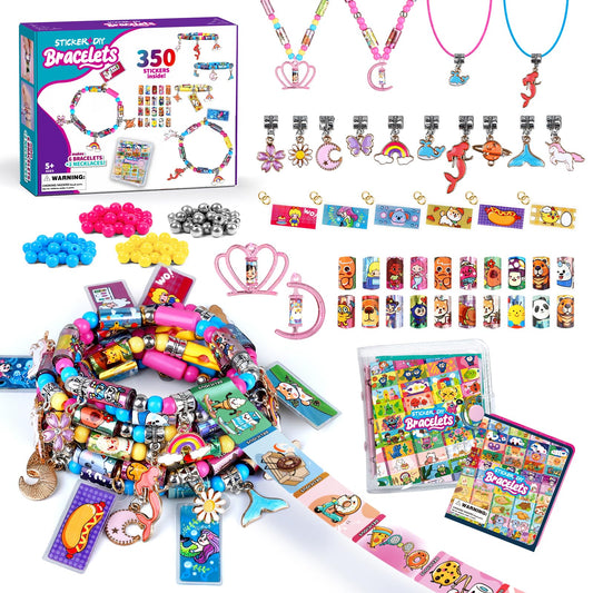 JHTIGRE DIY sticker bracelet kit contents inspire creative jewelry making for kids.