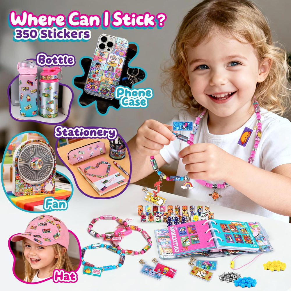 JHTIGRE restickable foil stickers let kids swap designs easily.