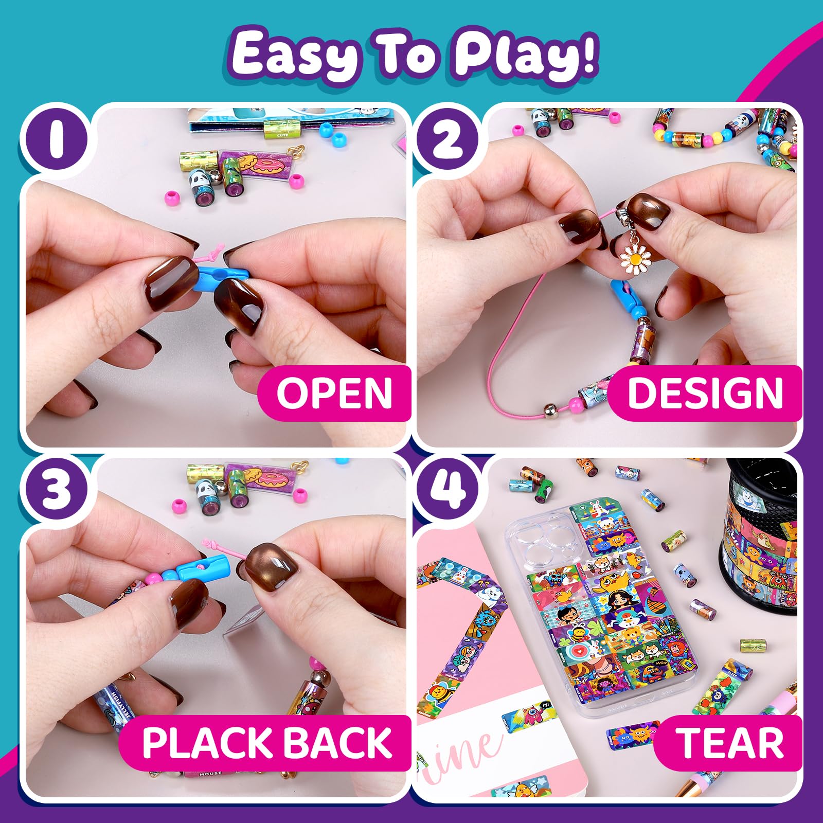 JHTIGRE safe materials ensure kid-friendly crafting without sharp tools.