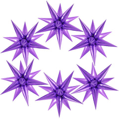 JHZMCRX purple star balloons for vibrant party decor and photo ops