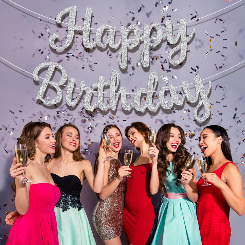 JHZMCRX birthday banner roll with ribbon for quick DIY garland assembly
