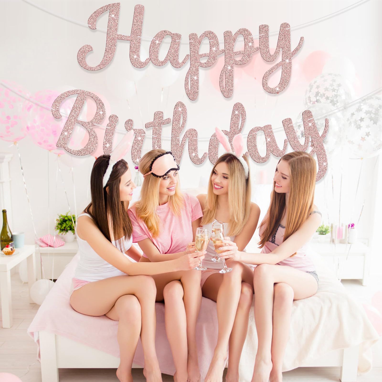 JHZMCRX Birthday banner decor adds festive charm to any room