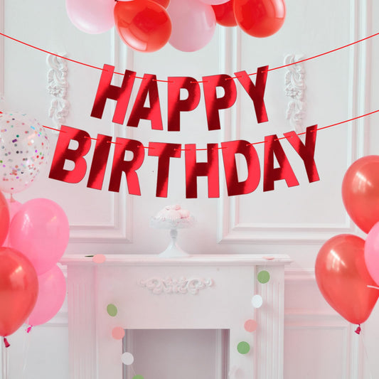 JHZMCRX birthday garland wall decor creates a vibrant party backdrop.