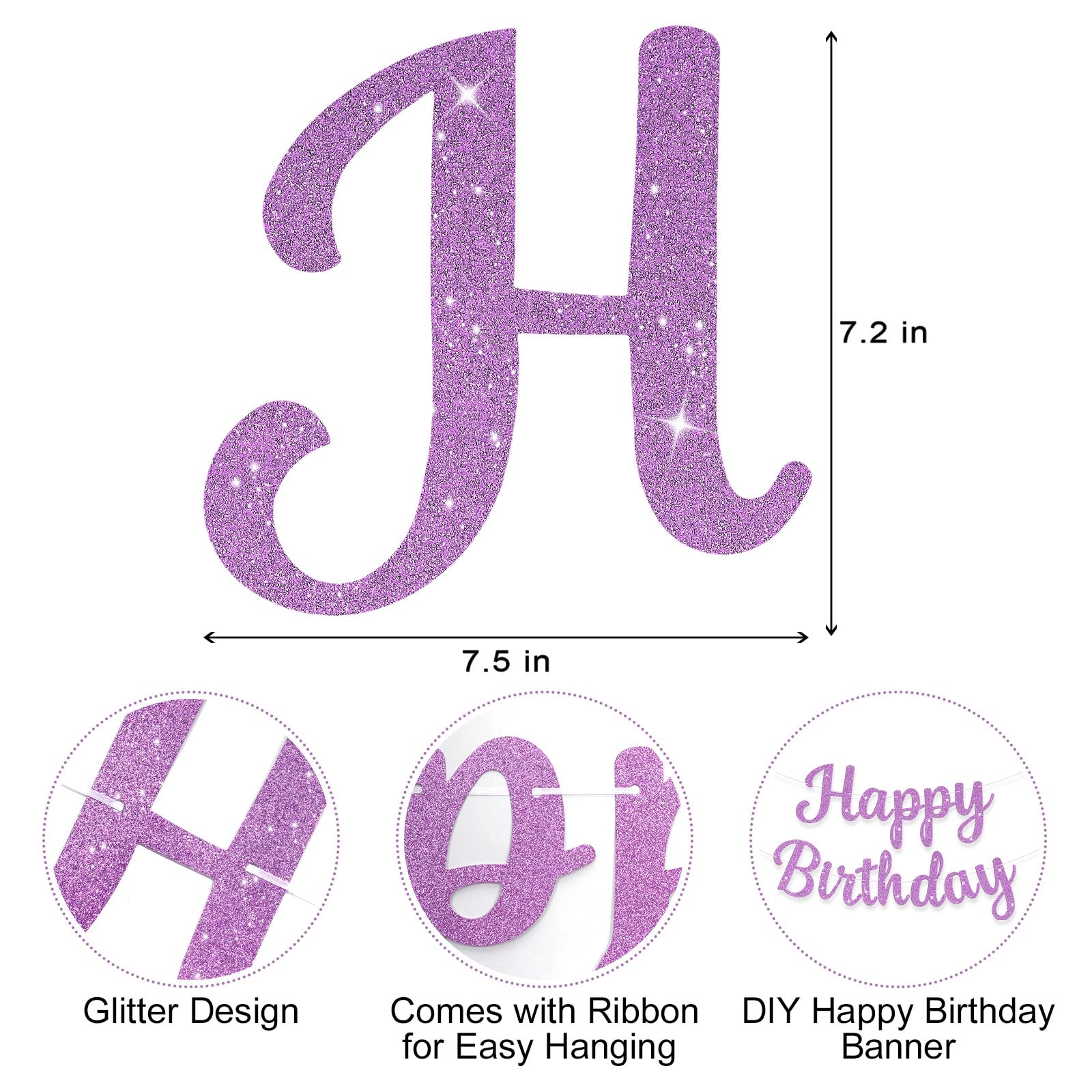 JHZMCRX delicate birthday garland decor suits any age party