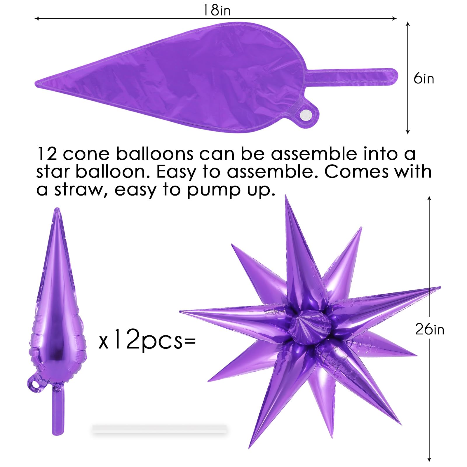 JHZMCRX DIY star balloon ideas for colorful backdrops