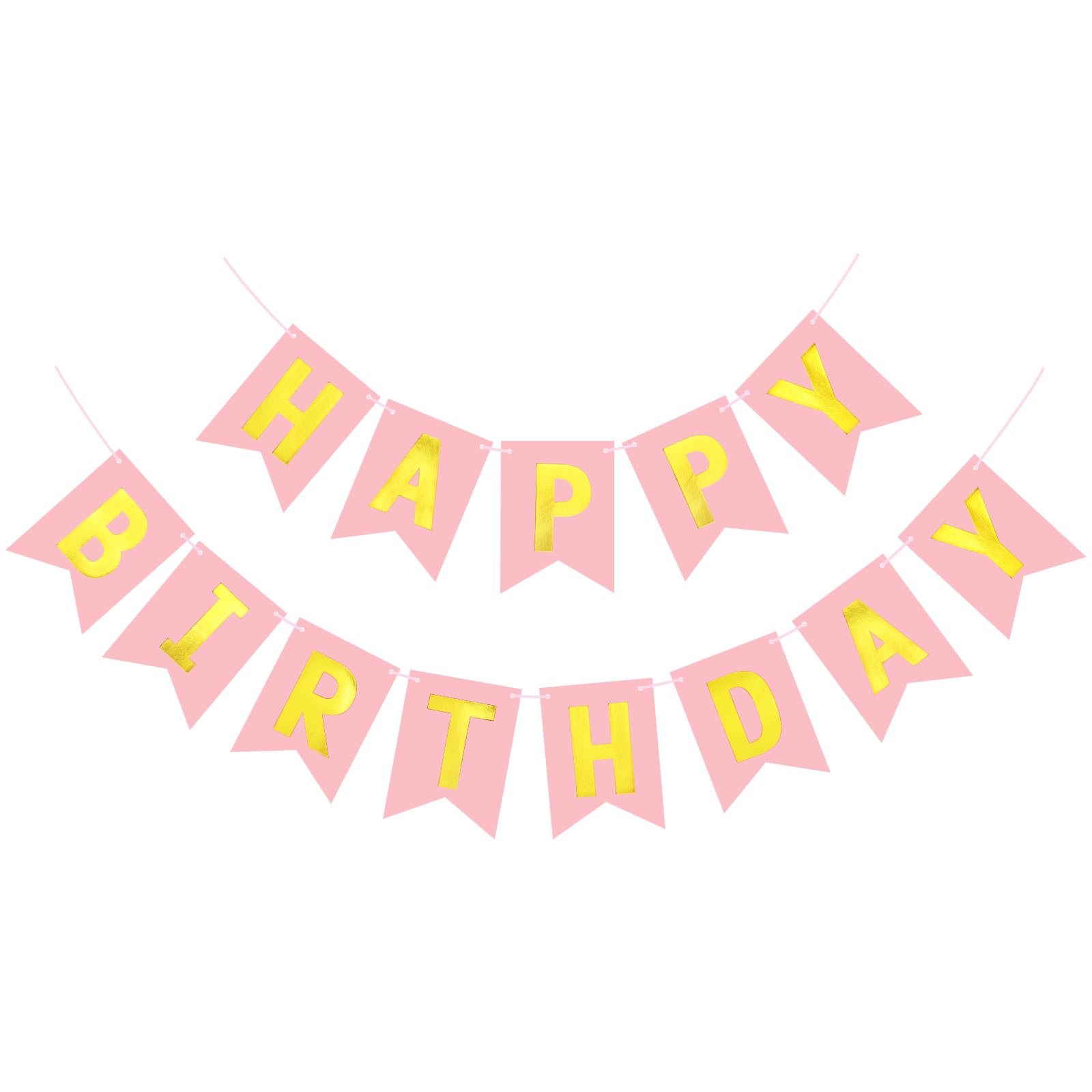JHZMCRX light pink birthday banner sign for vibrant party decor and photo moments.