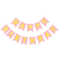 JHZMCRX light pink birthday banner sign for vibrant party decor and photo moments.