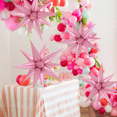 JHZMCRX shiny-color foil balloons add eye-catching texture to decor.
