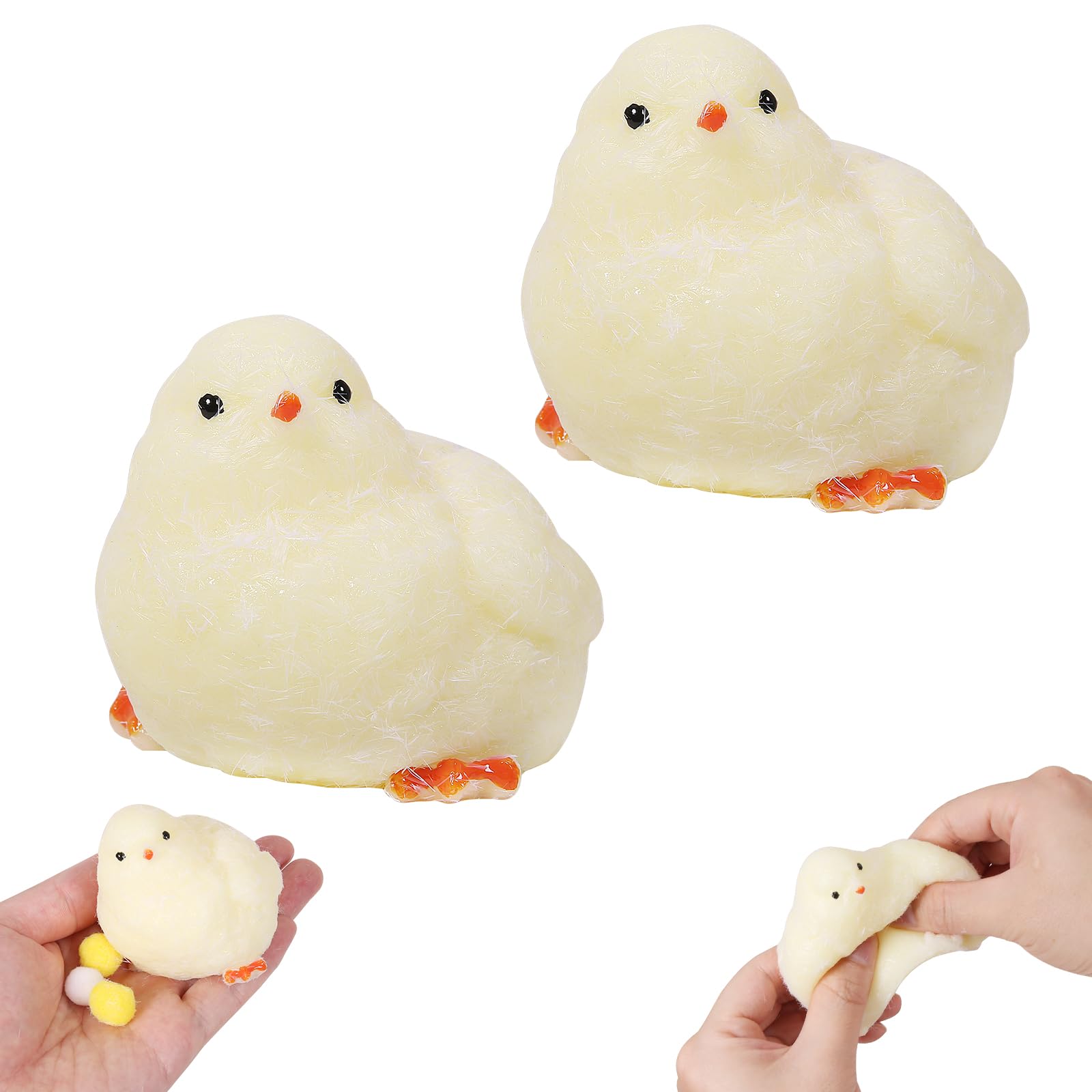 JIACAI chick squishy with soft furry texture for desk relief