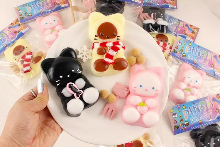 JIACAI squishy cat yellow gift-ready design makes a charming present for cat lovers.