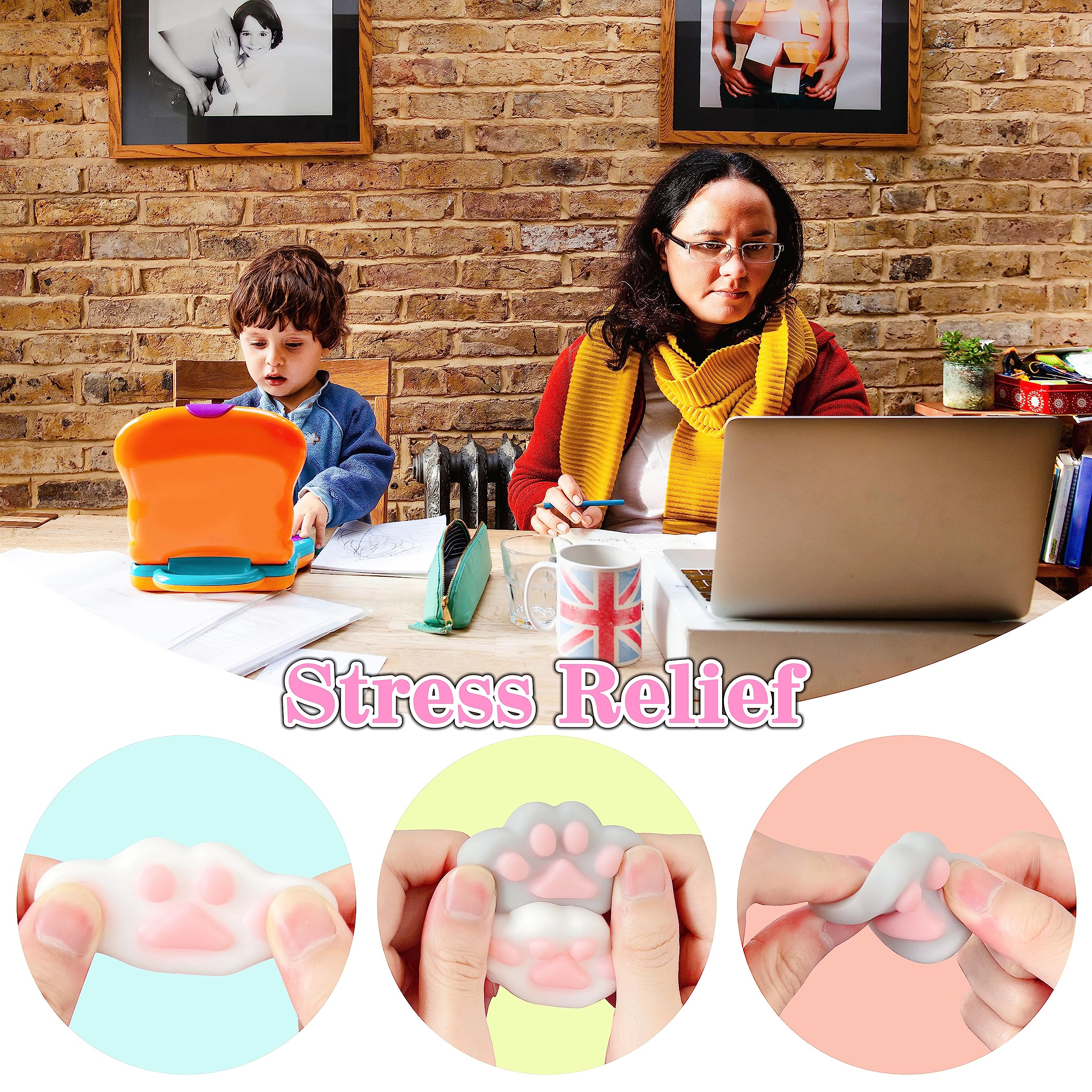 JIAHO cat paws mochi toy colorful set, kids love the variety