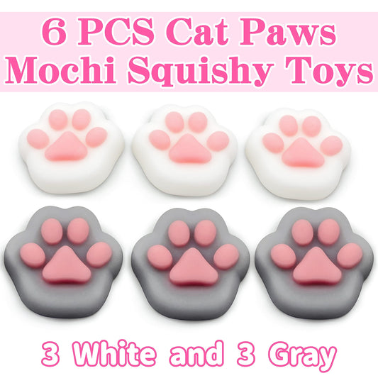 JIAHO cat paws mochi toy gray paw, durable TPR material for play