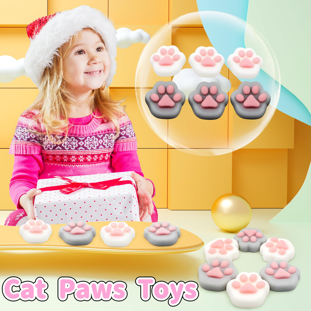 JIAHO cat paws mochi toy soft TPR material, safe handheld squish