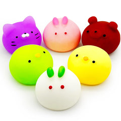 JIAHO Mochi bears squishy toy soft and colorful, ideal for party favors