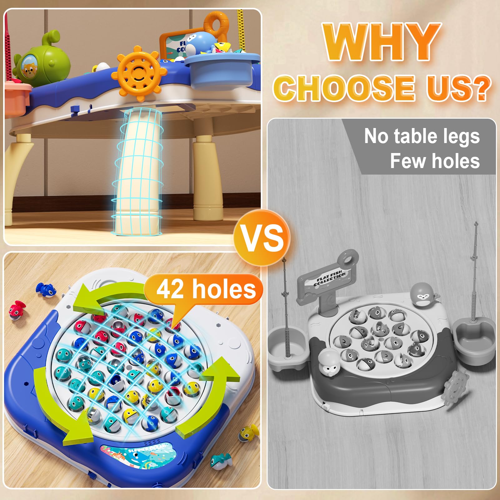 Jiakora rotating board with music enhances the fishing activity