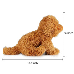 JIANEEXSQ Labradoodle plush in a hugging pose, ideal for bedtime routines