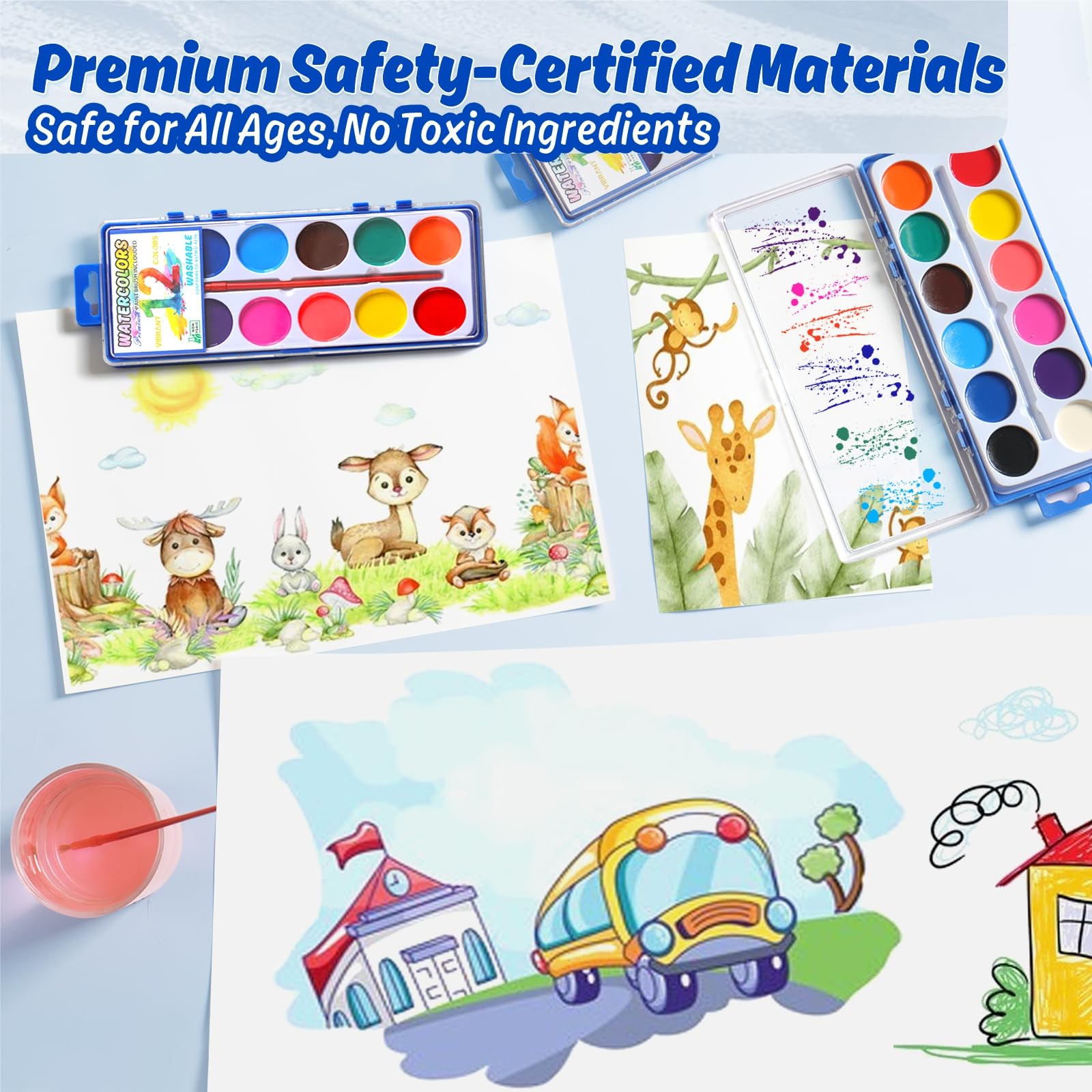 JIANERSHE 12 bright colors ideal for mixing and exploration.