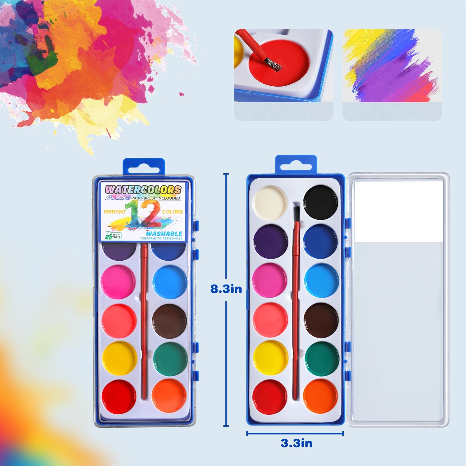 JIANERSHE 24-pack includes brushes for immediate painting fun.