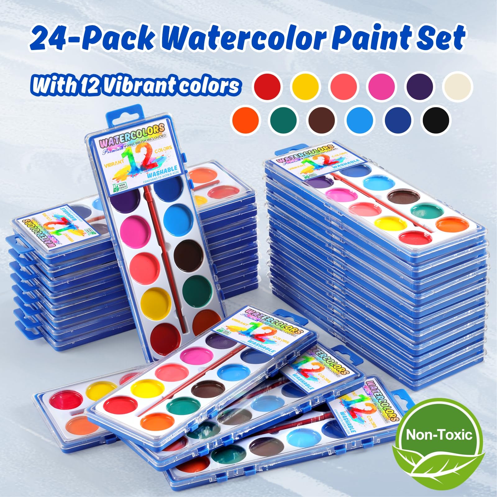 JIANERSHE washable watercolors for easy cleanup after kids' art sessions.