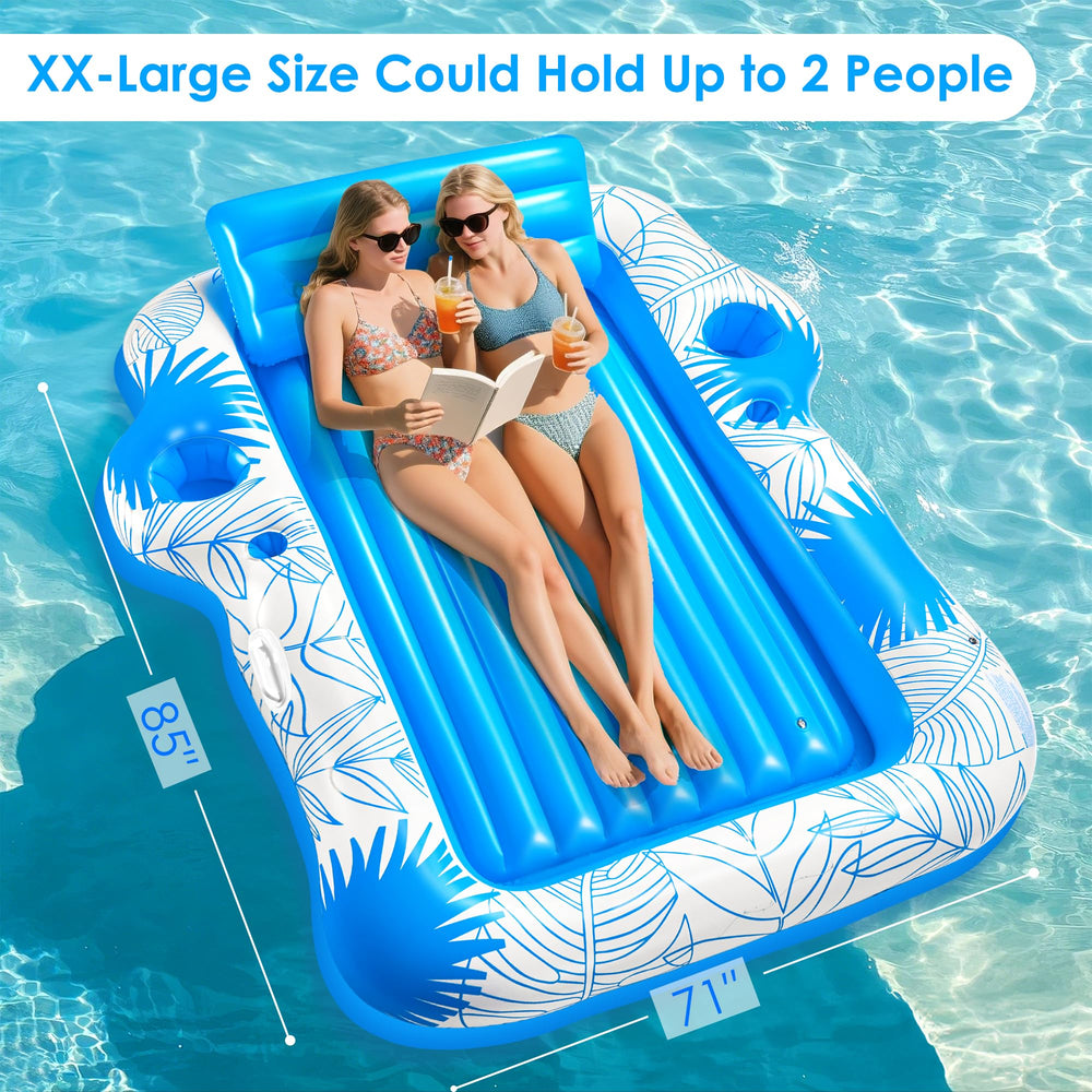 Extra-large sunbathing float designed for two people.
