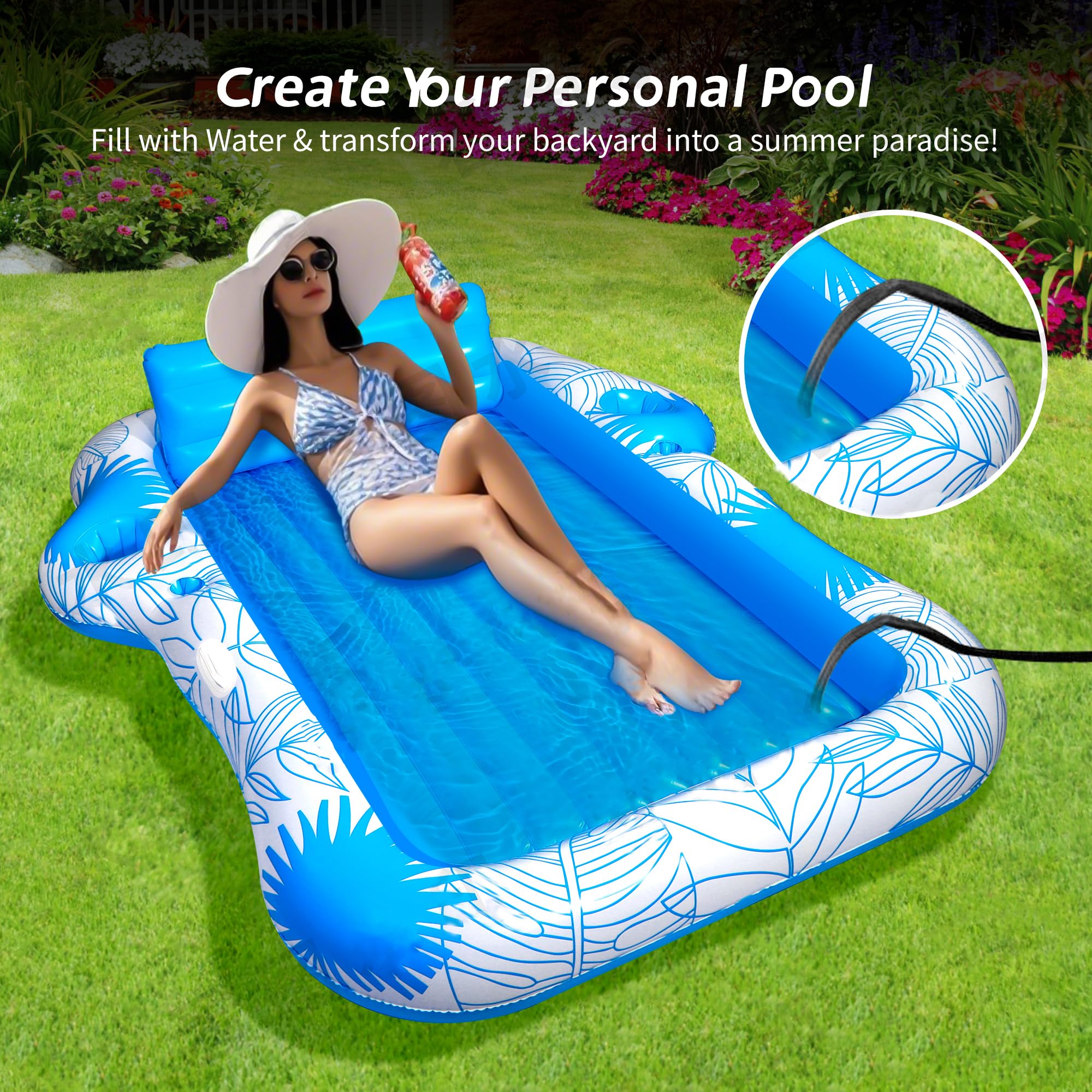 JIANYHW water-filled tanning bed keeps you refreshed under sun
