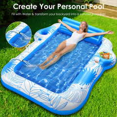 Water-filled tanning bed to stay cool while sunbathing.