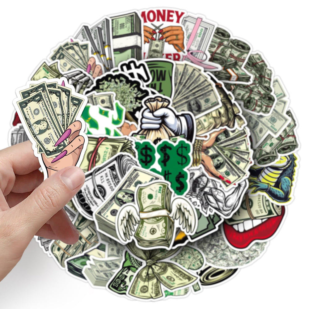 Jictegb money bags stickers add playful finance vibes to gifts